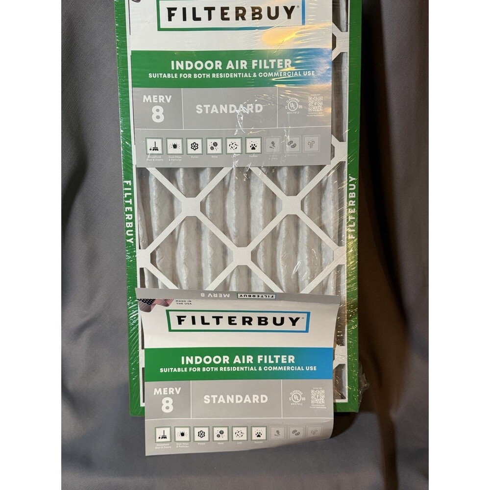 Filterbuy 14x25x2 AC Furnace Air Filters MERV 8 StandardDust Defense (Pack of 3)
